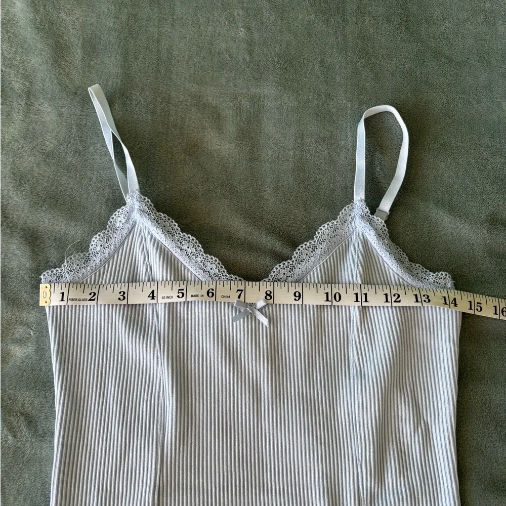 Divided Light Blue Lace-Accent Bodycon Dress - Picture 10 of 11